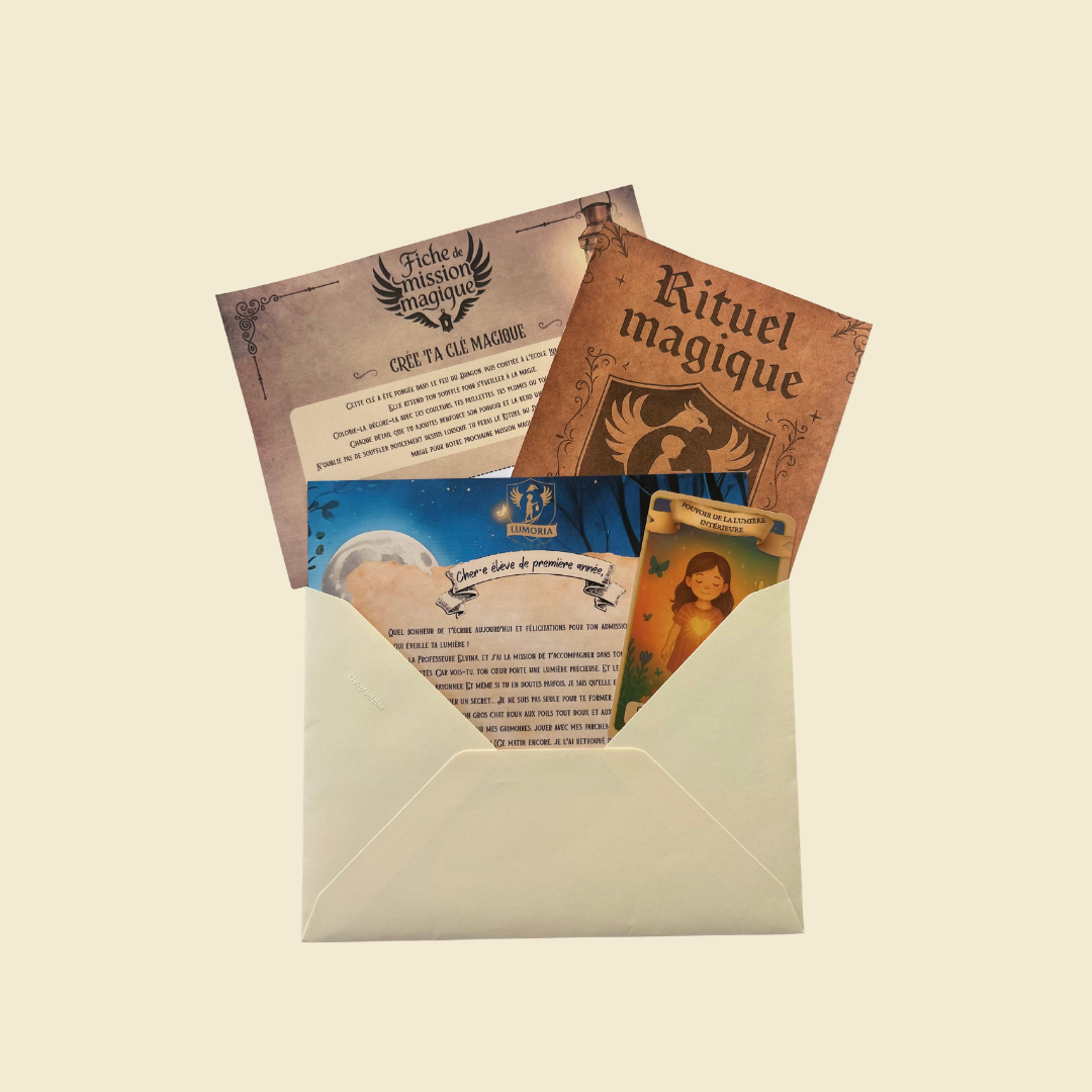 lettre magique mensuelle pour renforcer la confiance de ton enfant et apprendre à gérer ses émotions. Sans écran